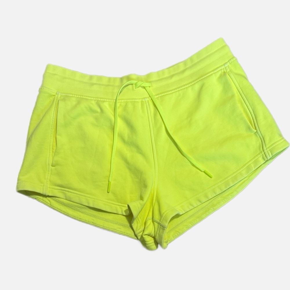 Lululemon Inner Glow High-Rise Short 3" Inseam Woman's Size 12 Neon Yellow - Picture 2 of 9